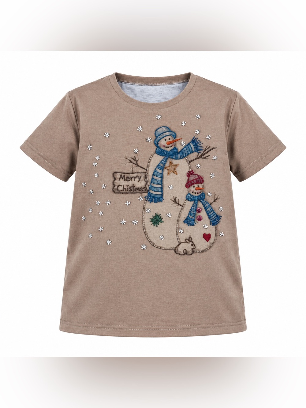 Women’s Top Christmas Snowman Graphic Tee Size XL